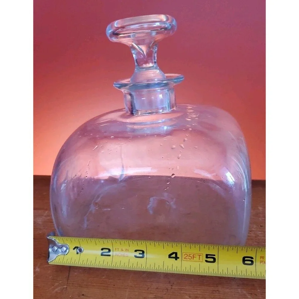 Blenko Williamsburg Custom Glass Bottle Hand-blown Ship's Decanter With Stopper